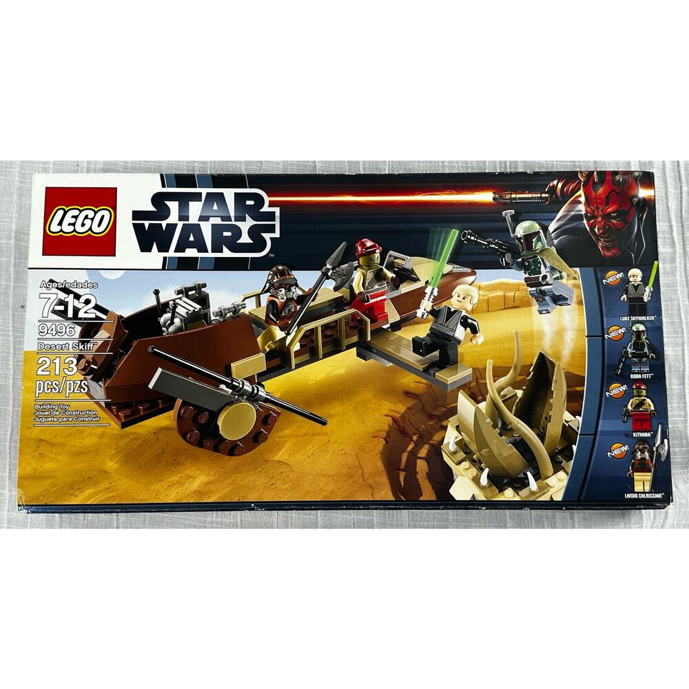 Star Wars Lego Set Desert Skiff 9496 213pcs w/4 mini figurines Brand New Mint